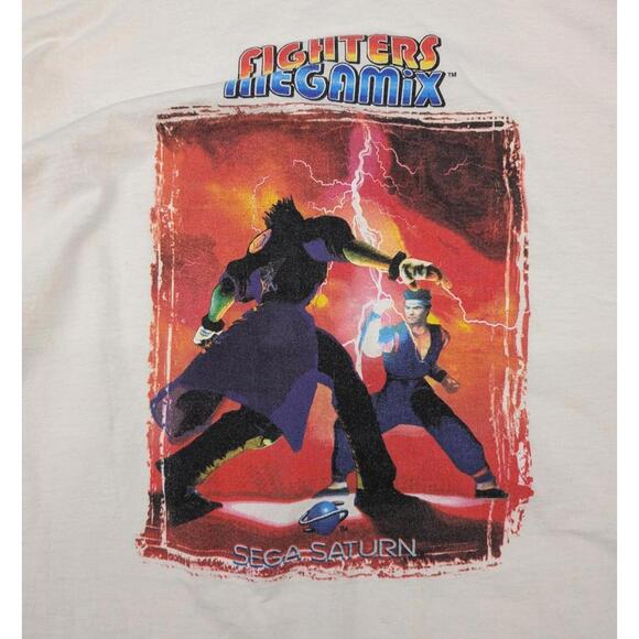 Vintage 90s Sega Saturn Fighters Mega Mix promo t-shirt - Picture 2 of 8